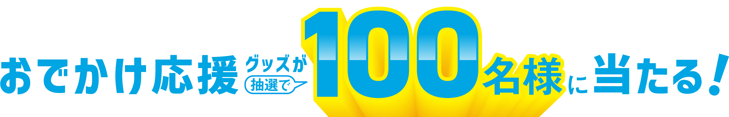 おでかけ応援グッズが100名様に当たる!